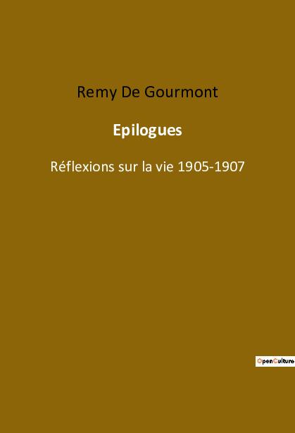Book Epilogues De Gourmont