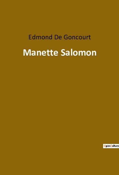 Knjiga Manette Salomon Edmond De Goncourt