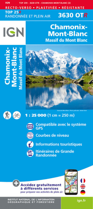 Carte Chamonix-mont-blanc (resistante)-3630OTR 