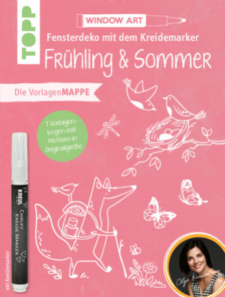 Buch Vorlagenmappe Fensterdeko mit dem Kreidemarker - Frühling & Sommer. Inkl. Original Kreidemarker von KREUL Olya Kamieshkova