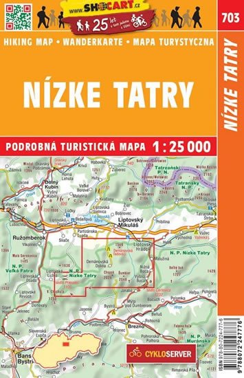 Książka SC 703 Nízke Tatry 1:25 000 