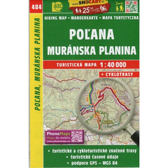 Książka SC 484 Poľana, Muránska planina 1:40 000 