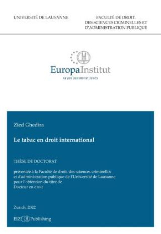 Könyv Le tabac en droit international Zied Ghedira