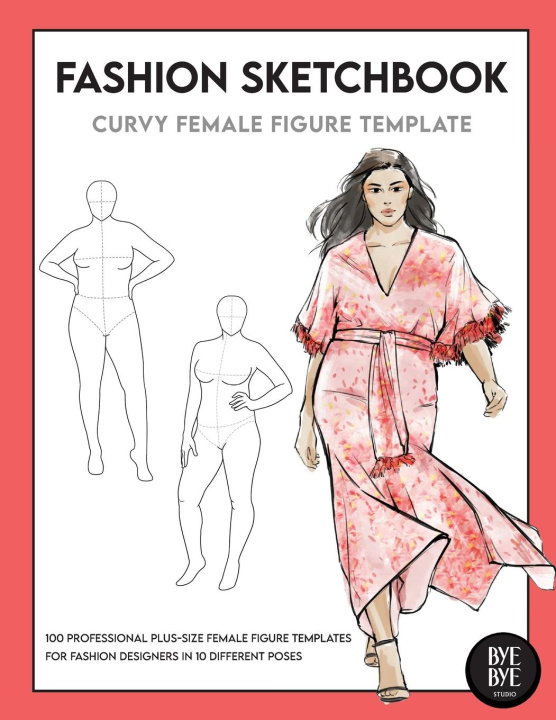 Book Curvy Female Fashion Figure Template 