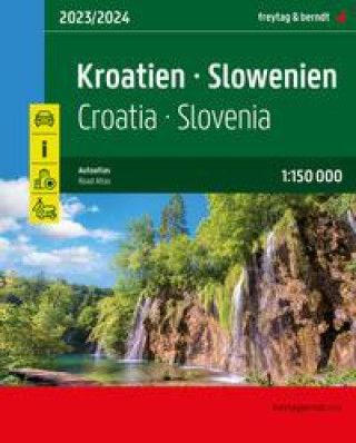 Kniha Kroatien - Slowenien, Autoatlas 1:150.000, freytag & berndt freytag & berndt