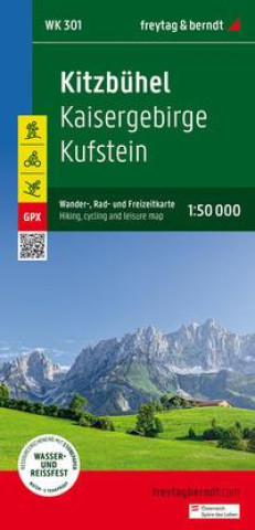 Prasa Kitzbühel, Wander-, Rad- und Freizeitkarte 1:50.000, freytag & berndt, WK 301 freytag & berndt