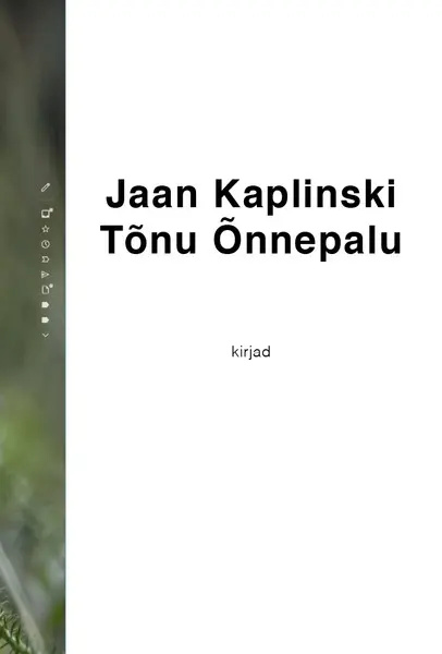 Buch Kirjad Tõnu Õnnepalu