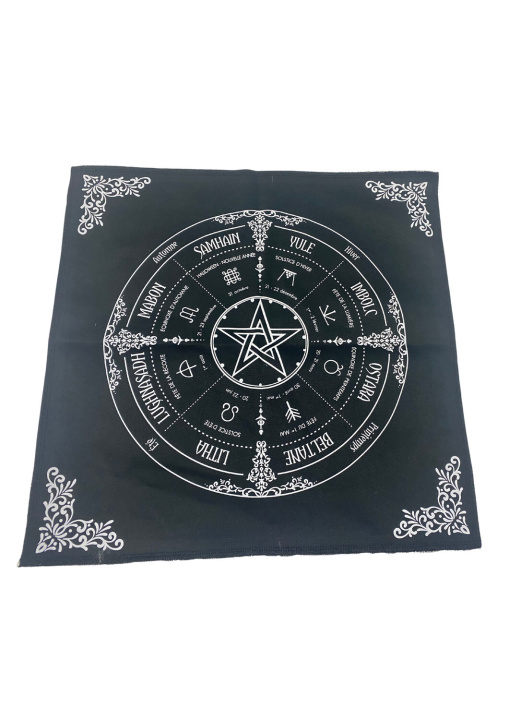 Carte Nappe d'autel Roue de l'année Wicca 