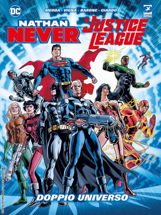 Kniha Doppio universo. Nathan Never. Justice League Michele Medda