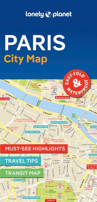 Nyomtatványok Lonely Planet Paris City Map 