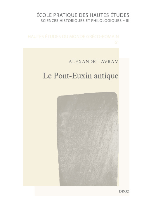 Knjiga Le Pont-Euxin antique Avram
