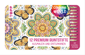 Hra/Hračka Colorful World Designdose mit 12 Buntstiften frechverlag