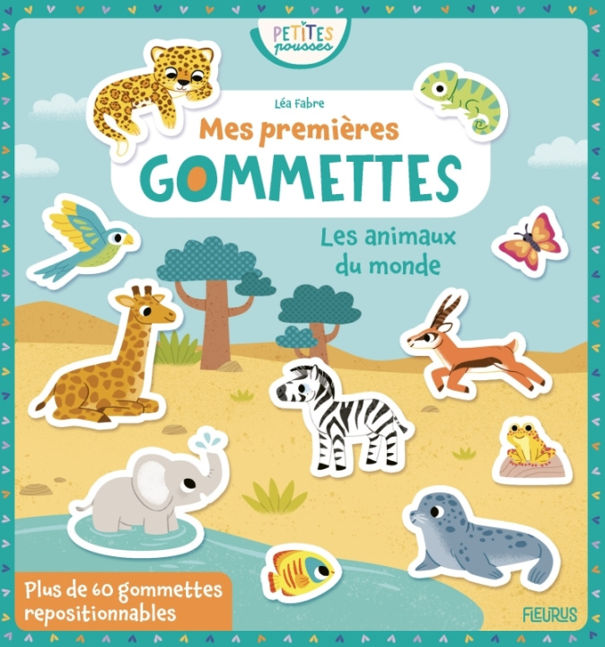 Carte Mes premières gommettes - Les animaux du monde 