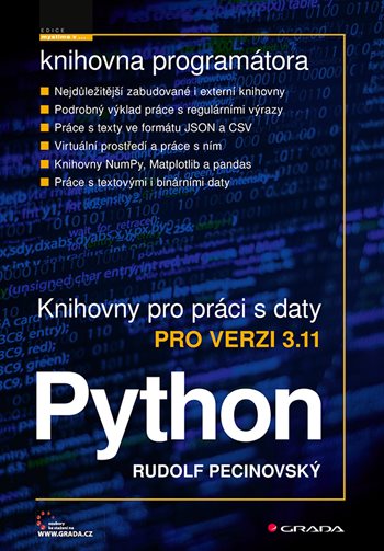 Kniha Python Knihovny pro práci s daty Rudolf Pecinovský