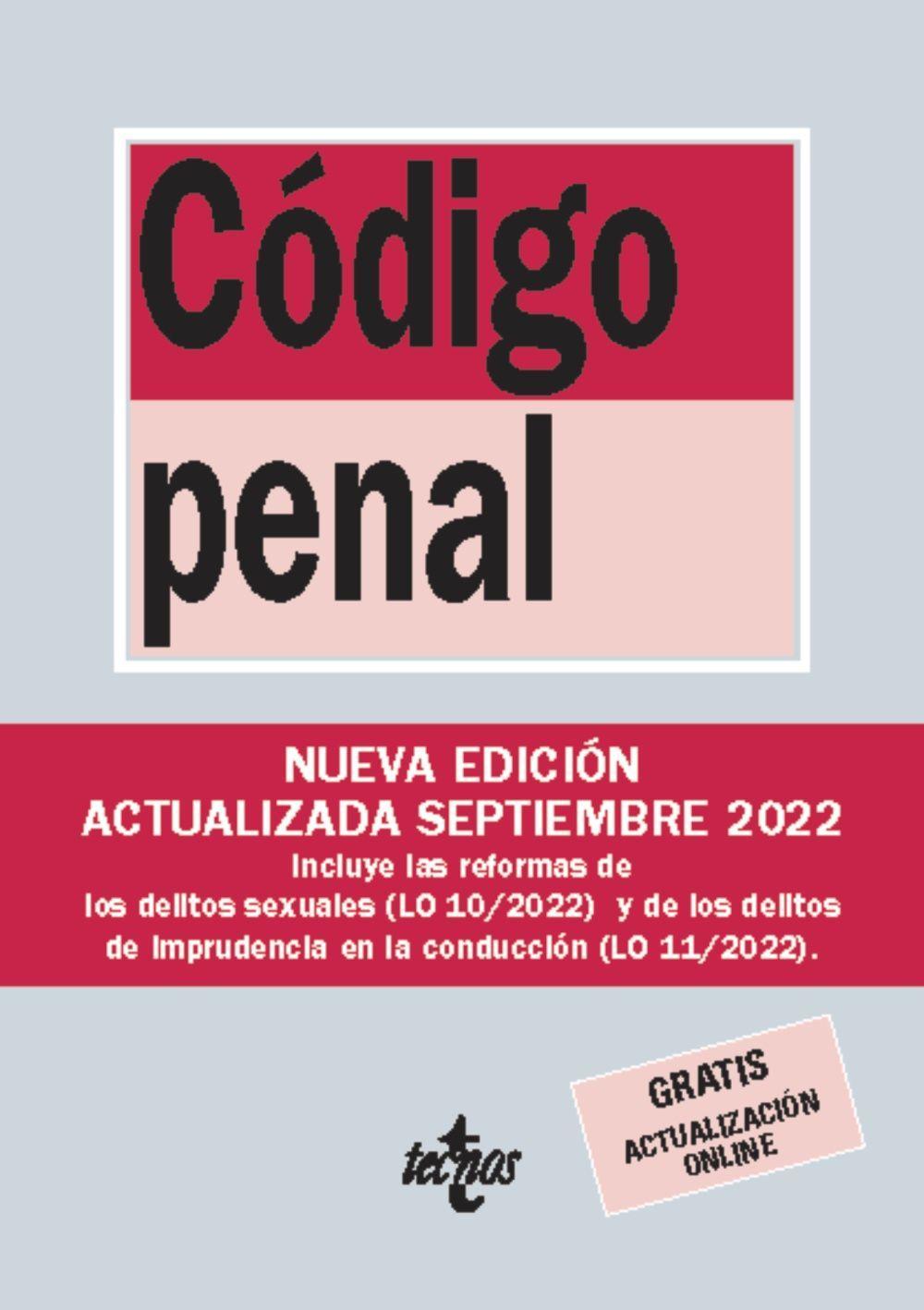 Carte Código Penal: Ley Orgánica 10/1995, de 23 de noviembre 