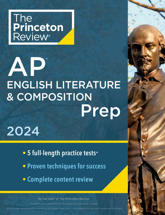 Książka Princeton Review AP English Literature & Composition Prep, 2024: 5 Practice Tests + Complete Content Review + Strategies & Techniques 
