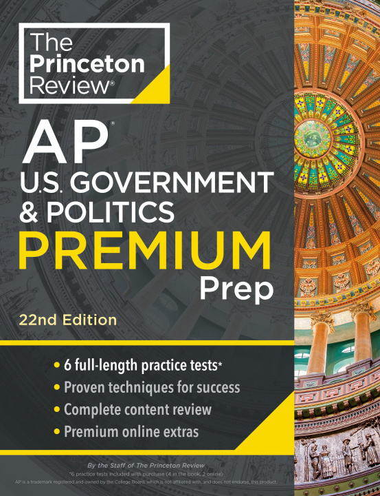 Książka Princeton Review AP U.S. Government & Politics Premium Prep, 2024: 6 Practice Tests + Complete Content Review + Strategies & Techniques 