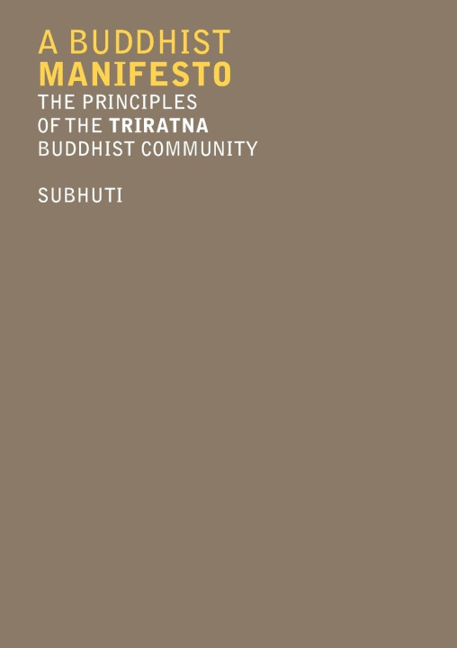 Knjiga A Buddhist Manifesto Subhuti