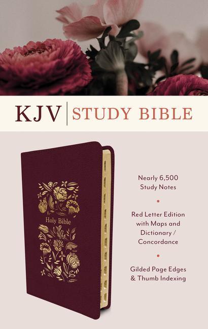 Книга The KJV Study Bible, Indexed (Crimson Bouquet) 