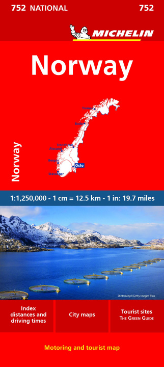 Nyomtatványok Norway - Michelin National Map 752 