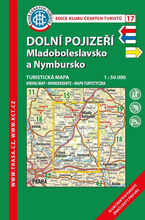Tlačovina KČT 17 Dolní Pojizeří, Mladoboleslavsko / turistická mapa Zdeněk Štipl
