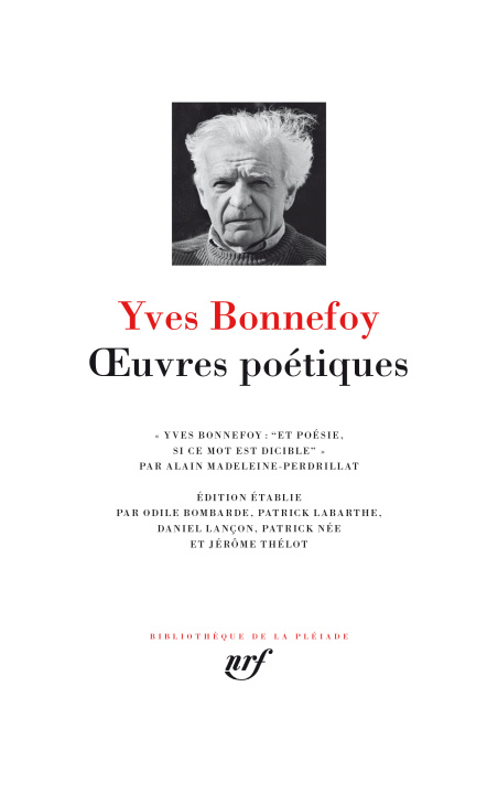 Knjiga OEuvres poétiques Bonnefoy