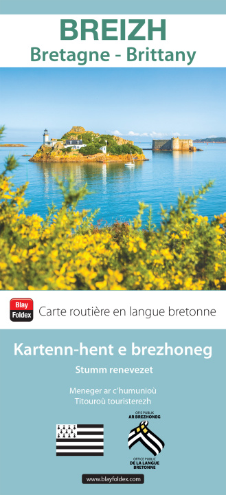Könyv Carte de la Bretagne en Breton Blay Foldex