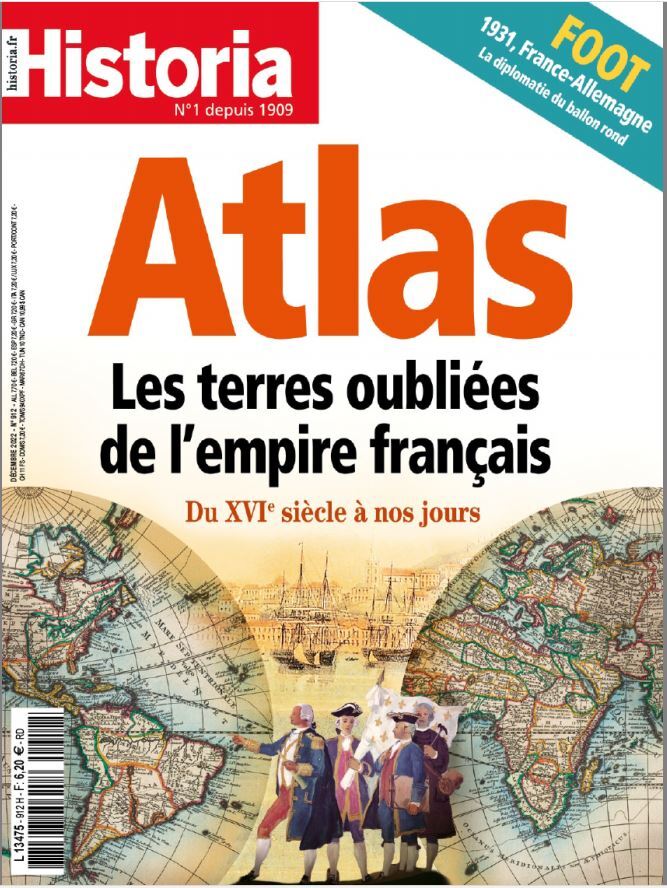 Kniha Historia N°912 : Atlas : les terres oubliées de l'empire français - Dec 2022 