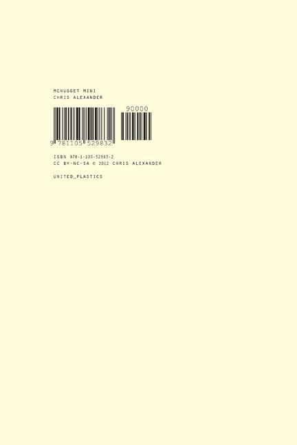 Book McNugget Mini Chris Alexander
