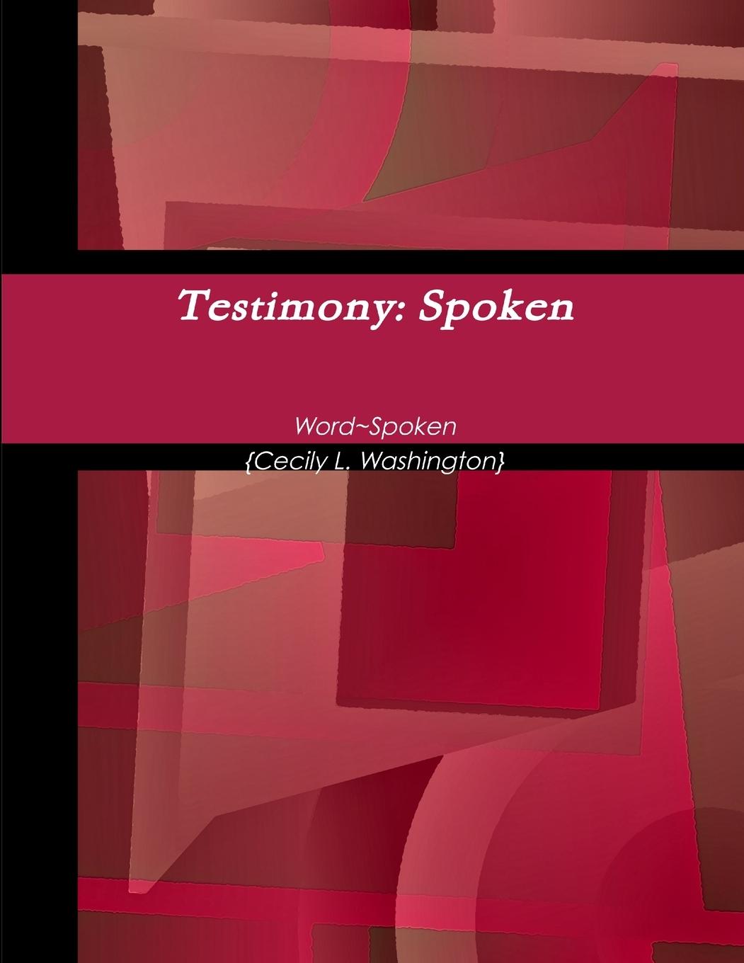 Knjiga Testimony Cecily Washington