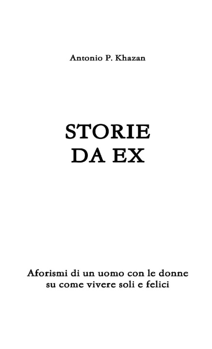 Boek Storie da ex Antonio P. Khazan
