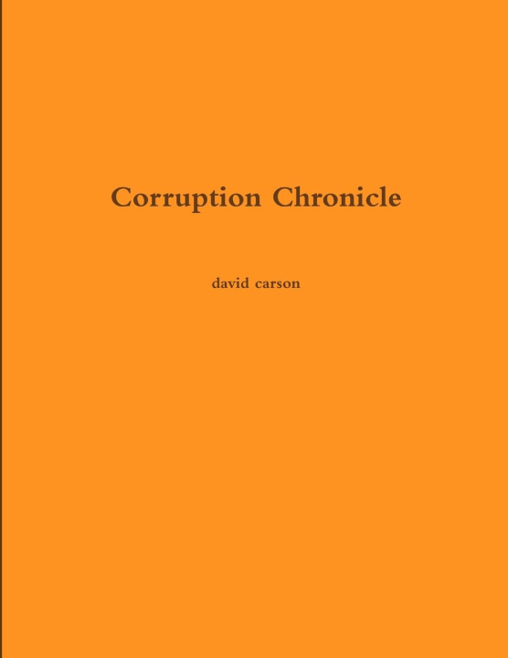 Knjiga Corruption Chronicle david carson