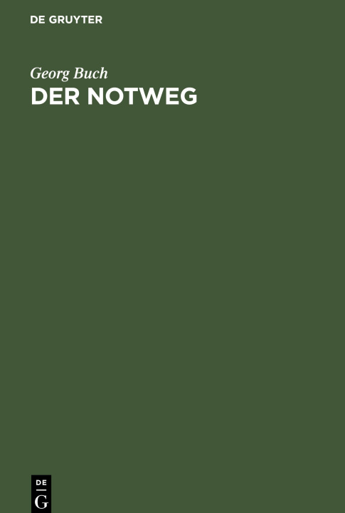 Knjiga Der Notweg Georg Buch