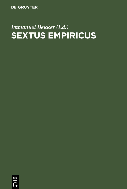 Knjiga Sextus Empiricus No Contributor