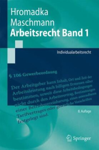 Livro Arbeitsrecht Band 1 Wolfgang Hromadka