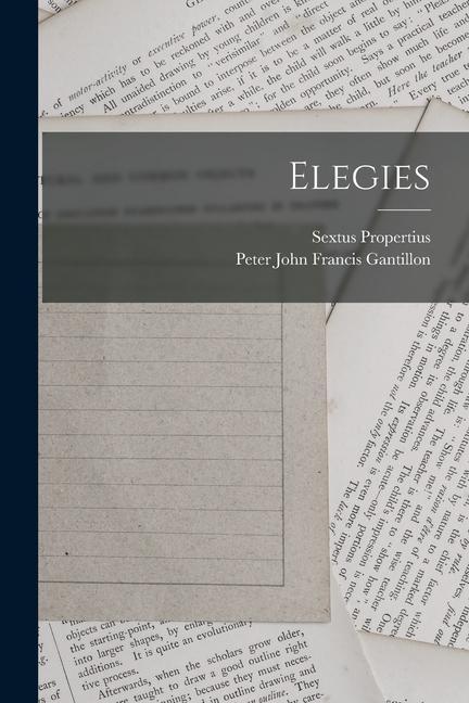 Knjiga Elegies Peter John Francis Gantillon