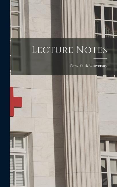 Knjiga Lecture Notes New York University