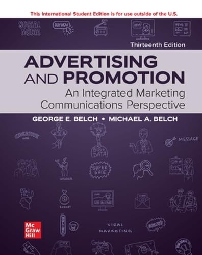 Book ISE Advertising and Promotion: An Integrated Marketing Communications Perspective 