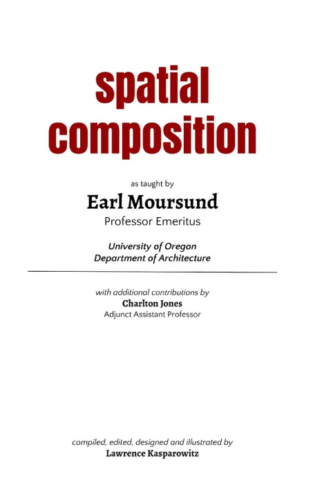 Knjiga Spatial Composition Lawrence Kasparowitz