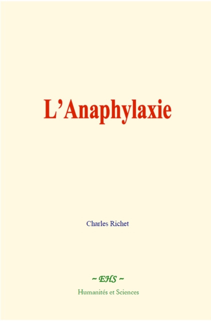 E-kniha L'Anaphylaxie Charles Richet
