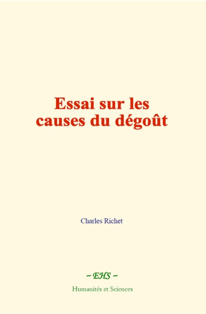 E-kniha Essai sur les causes du degout Charles Richet