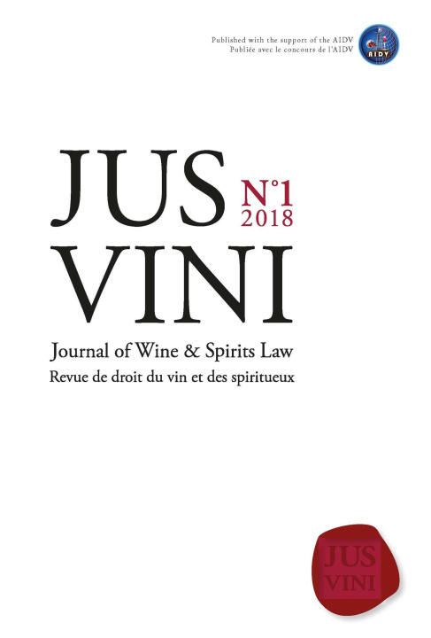 Kniha JUS VINI Journal of Wine et Spirits Law - N°1/2018 Georgopoulos