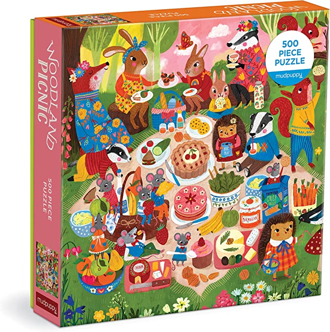 Game/Toy Woodland Picnic 500 Piece Family Puzzle Galison