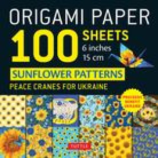 Календар/тефтер Origami Paper 100 Sheets Sunflower Patterns 6" (15 cm) 