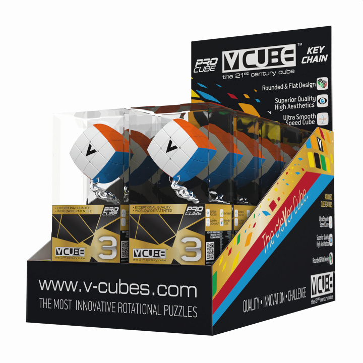 Joc / Jucărie V-Cube - Zauberwürfel Anhänger gewölbt 3x3x3 