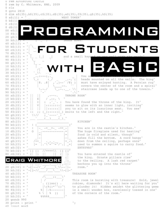 Knjiga Programming for Students with BASIC Craig Whitmore