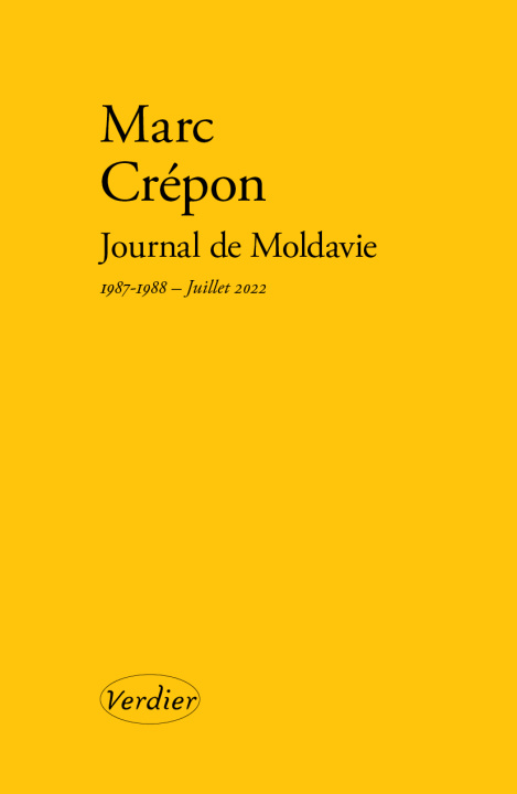 Libro Journal de Moldavie Crépon