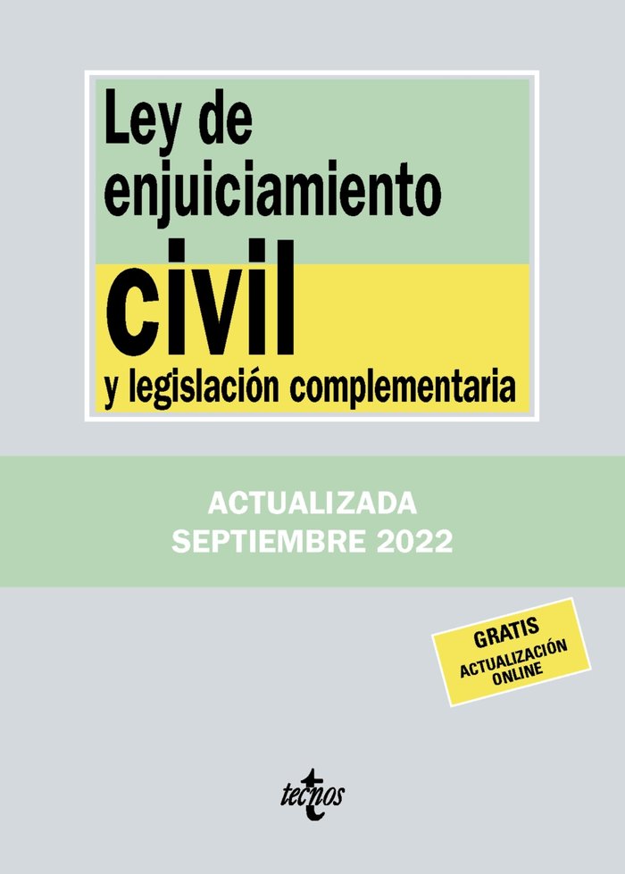 Книга LEY DE ENJUICIAMIENTO CIVIL Y LEGISLACION COMPLEMENTARIA EDITORIAL TECNOS