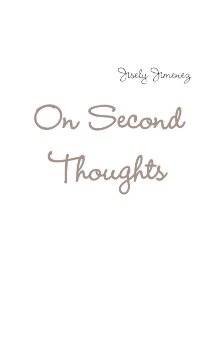 Knjiga on second thought Jisely Jimenez