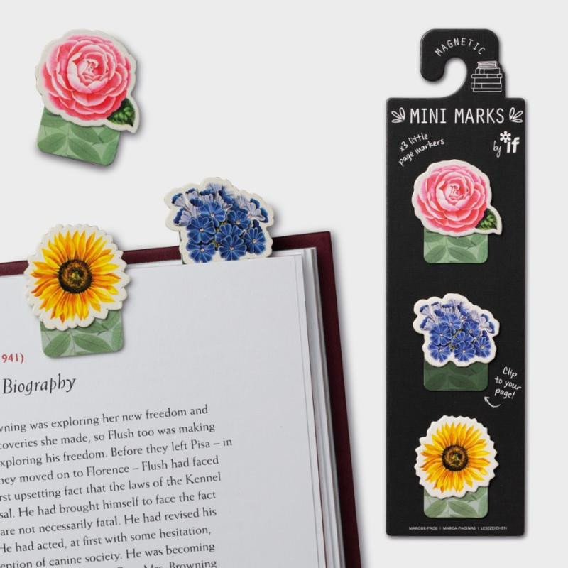 Papírenské zboží Záložka do knihy Mini magnetická Květiny 